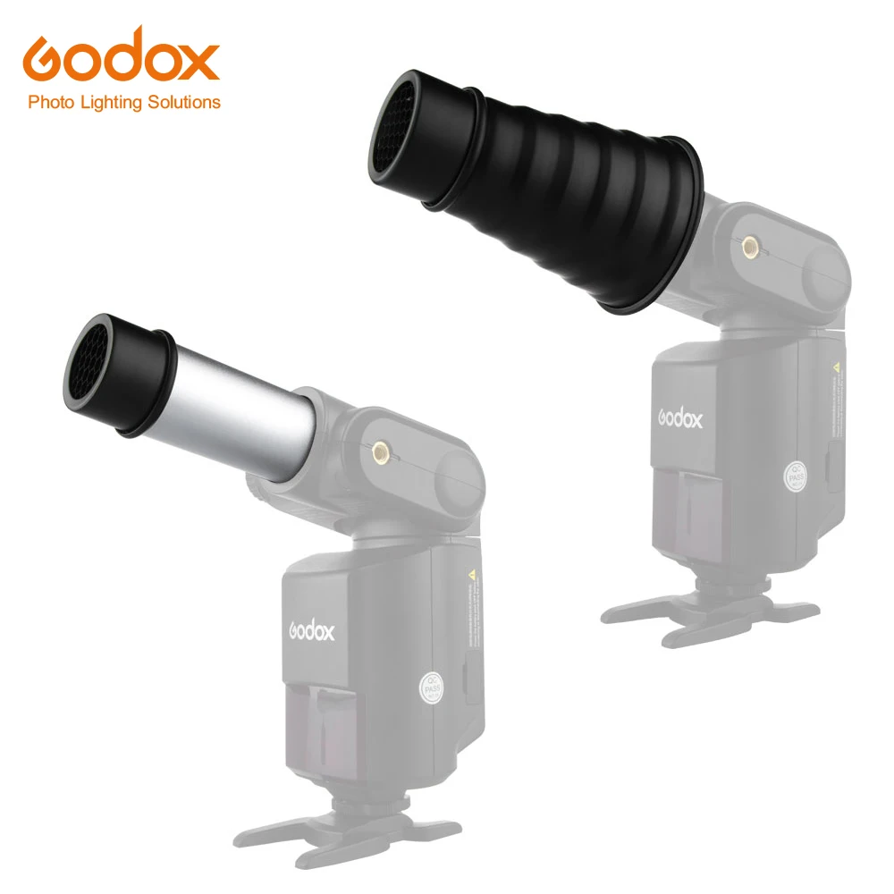Фотовспышка Godox из алюминиевого сплава конический студийный Snoot с сотовой сеткой