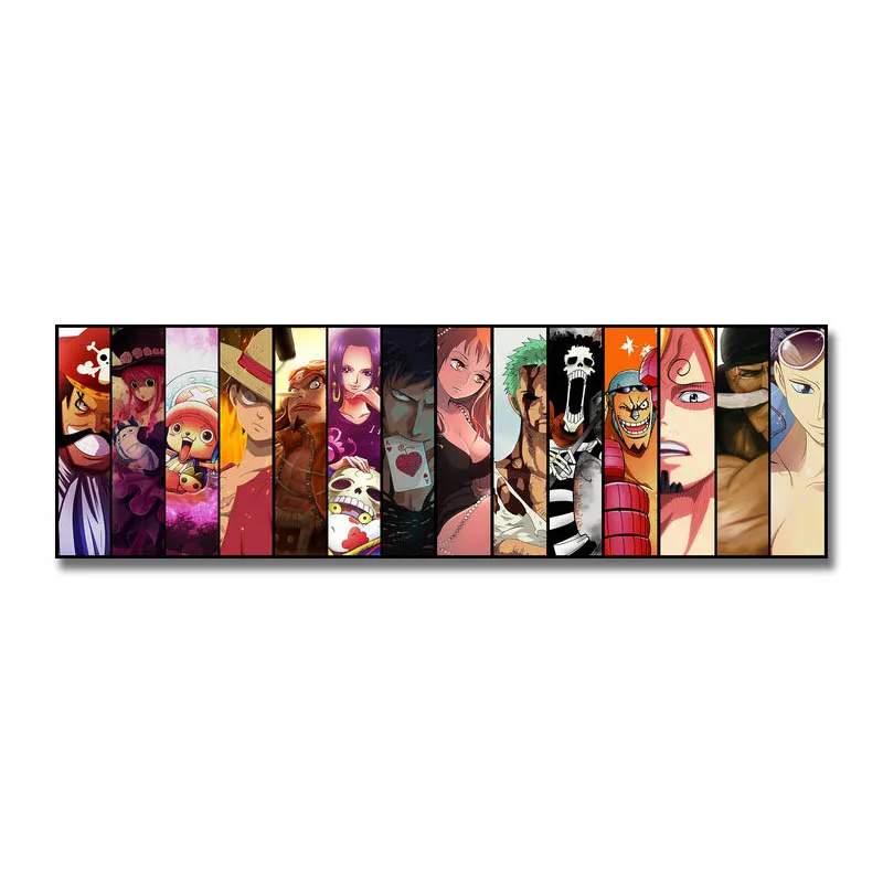 Художественный шелковый или холщовый принт One Piece Luffy Zoro Nami аниме постер 13x43 дюйма