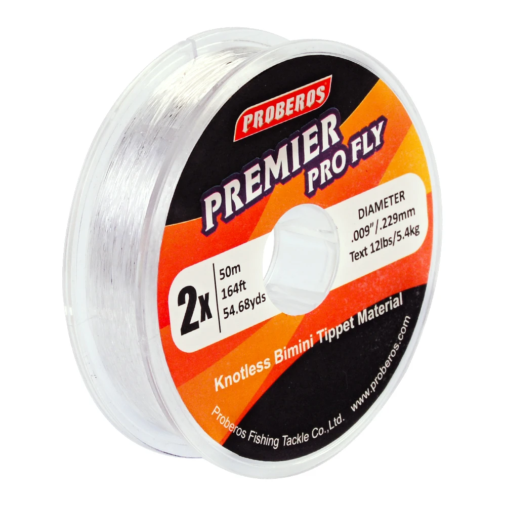 5 шт. PRO BEROS бренд Pro Серия Fly Line 50 м/164FT 0X-5X лидер ловли рыбы нахлыстом и палантин