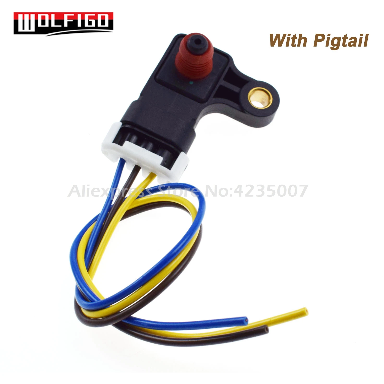 Sensor with Pigtail WOLFIGO 96330547 коллектор абсолютного давления Карта датчик w/or w/o разъем косички жгут для Chevrolet Aveo Aveo5 Daewoo Kalos - Цвет: Sensor with Pigtail