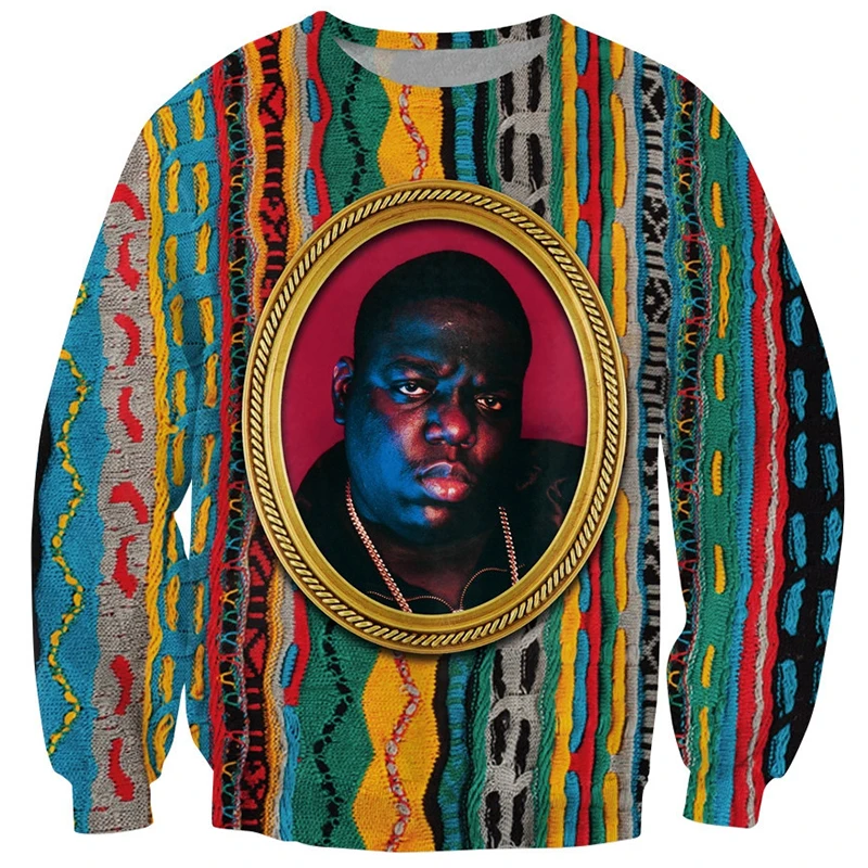 

Cloudstyle 2021 Biggie 3D свитшот для мужчин известный B.I.G. Модные повседневные топы с 3D принтом; Джемперы; Пуловеры; Уличная одежда; Спортивные костюмы