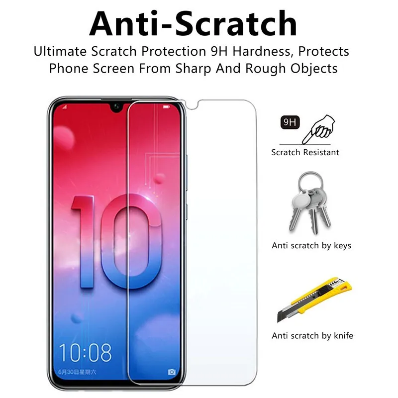 Закаленное защитное стекло для Honor 10 Защитная пленка экрана Huawei 9 8 7 Lite Xonor Honer 8x 7x 6x