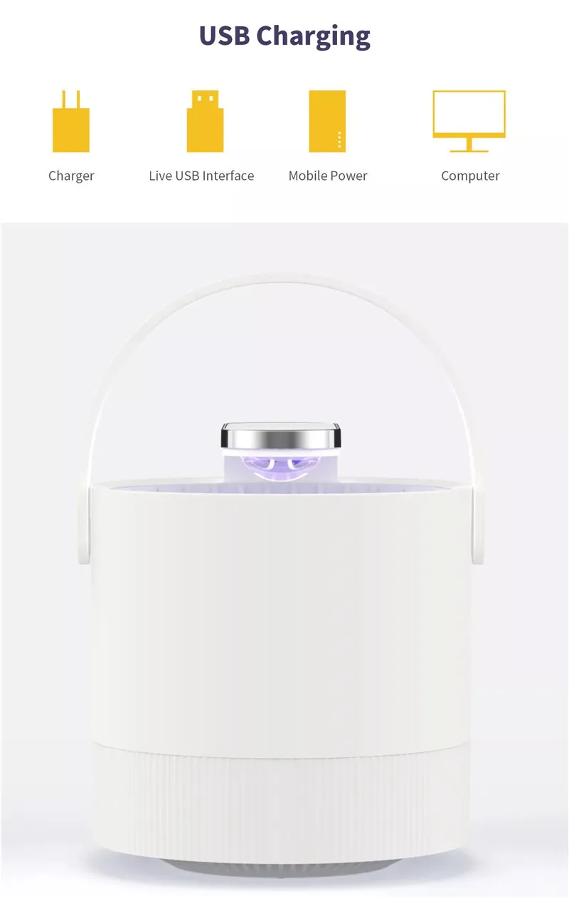 Xiaomi Vh-328 Mosquito Killer Lamp Usb Electric Photocatalyst Portable Mosquito Repellent Insect Killer Lamp Trap Uv Light