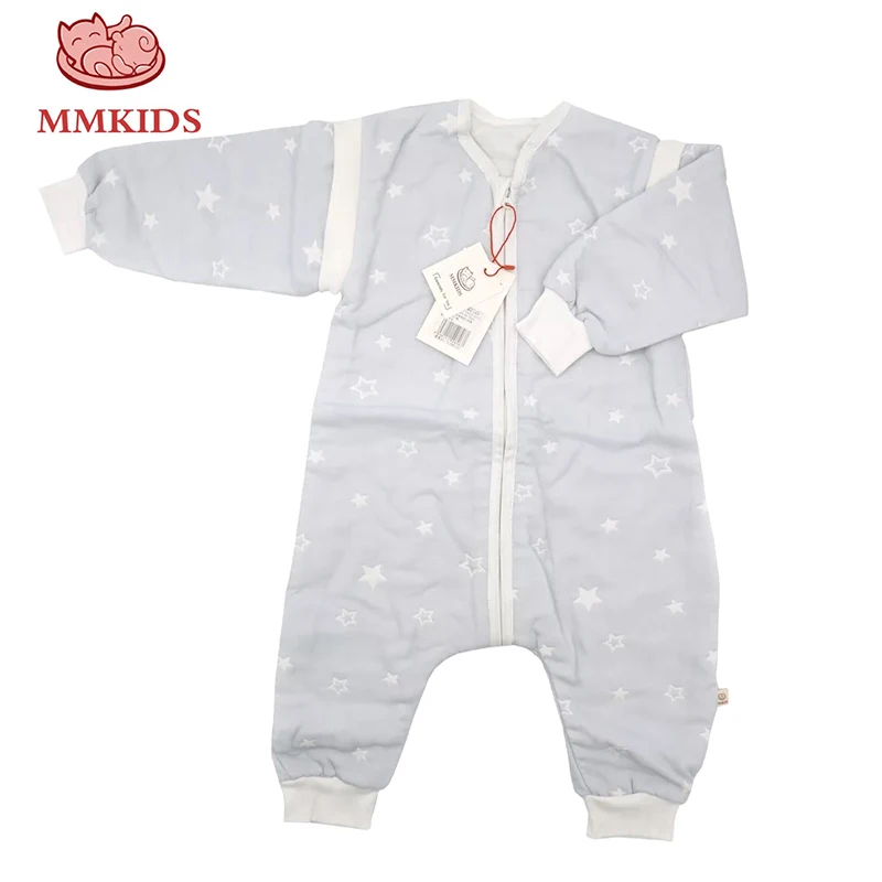 MMKIDS Newborn Baby Bathrobe Pajamas Cotton Separate Sleeve Sleeping wear Cartoon Cloud Babies Kids Sleepers Toddler |
