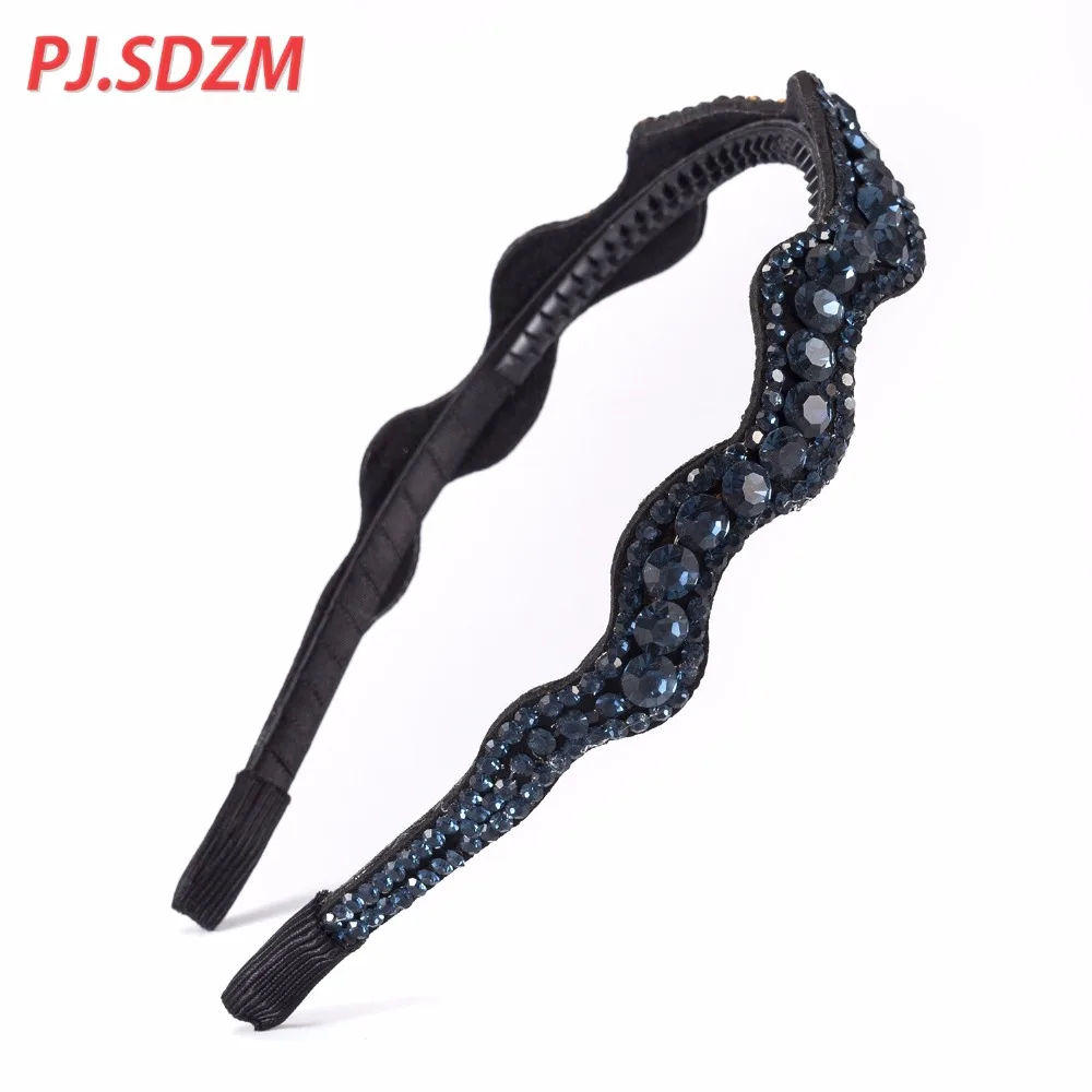 Модные женские аксессуары для волос PJ.SDZM роскошные повязки с кристаллами
