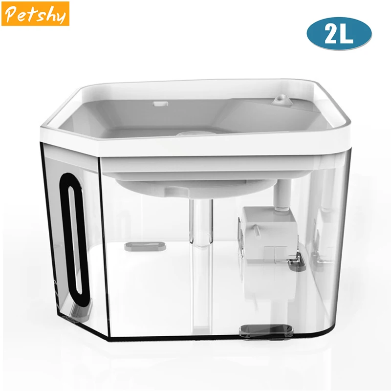 Petshy 2L автоматический кошачий фонтан Электрический бесшумный питатель для воды собачий питомец поилка миска для собак кошек питьевой диспенсер с фильтром