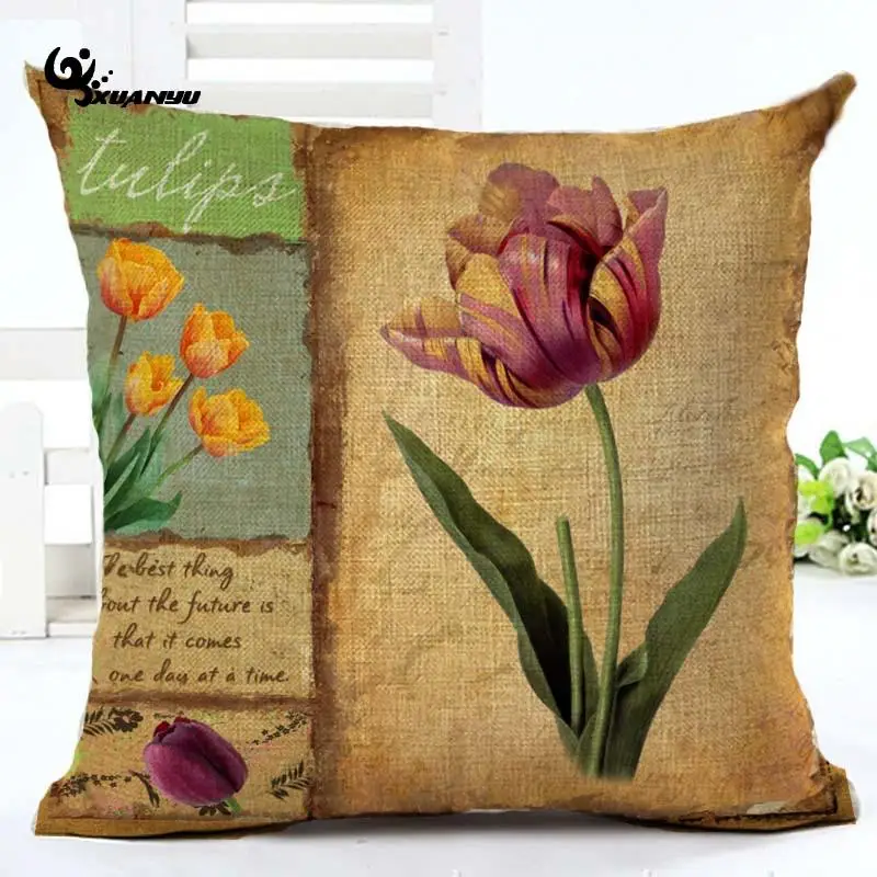

Retro Sunflower Pillow Case Sunflower Cushion Cover Pillow Case For Sofa Home Decoration