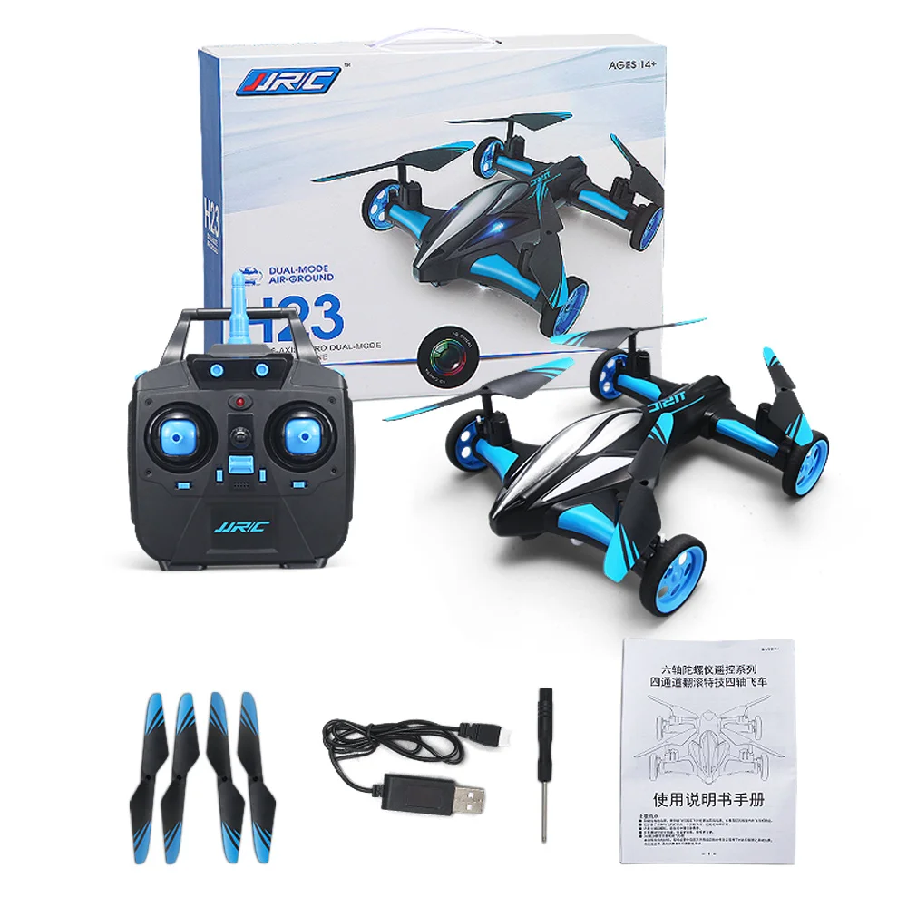 

Free shipping H23 2.4G 4CH 6-axis Gyro Air-Ground Flying Car RC Drone RTF Quadcopter with 3D Flip One-key Return PK X9
