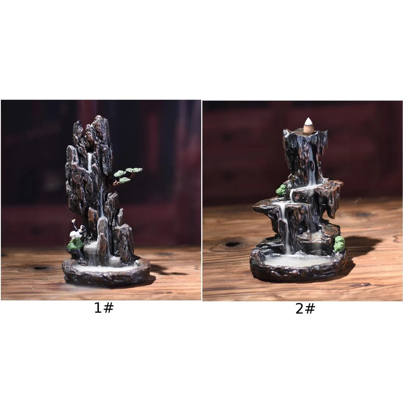 1 шт. абсолютно новая смола в форме горы дым водопад задний поток ладан горелка