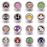 new 18mm aromatherapy snap buttons perfume locket magnetic stainless steel essential oil diffuser snap button bracelet jewelry