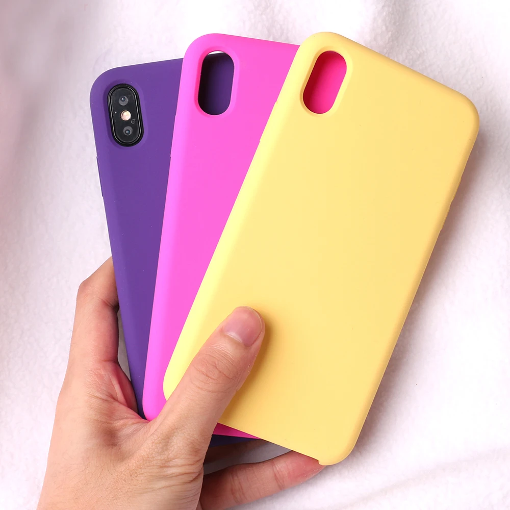 Жидкий силиконовый чехол для телефона Ikase Store для iPhone XS Max XR X 8 7 6 6S Plus, силиконовый чехол для Apple 8Plus 7Plus 6plus