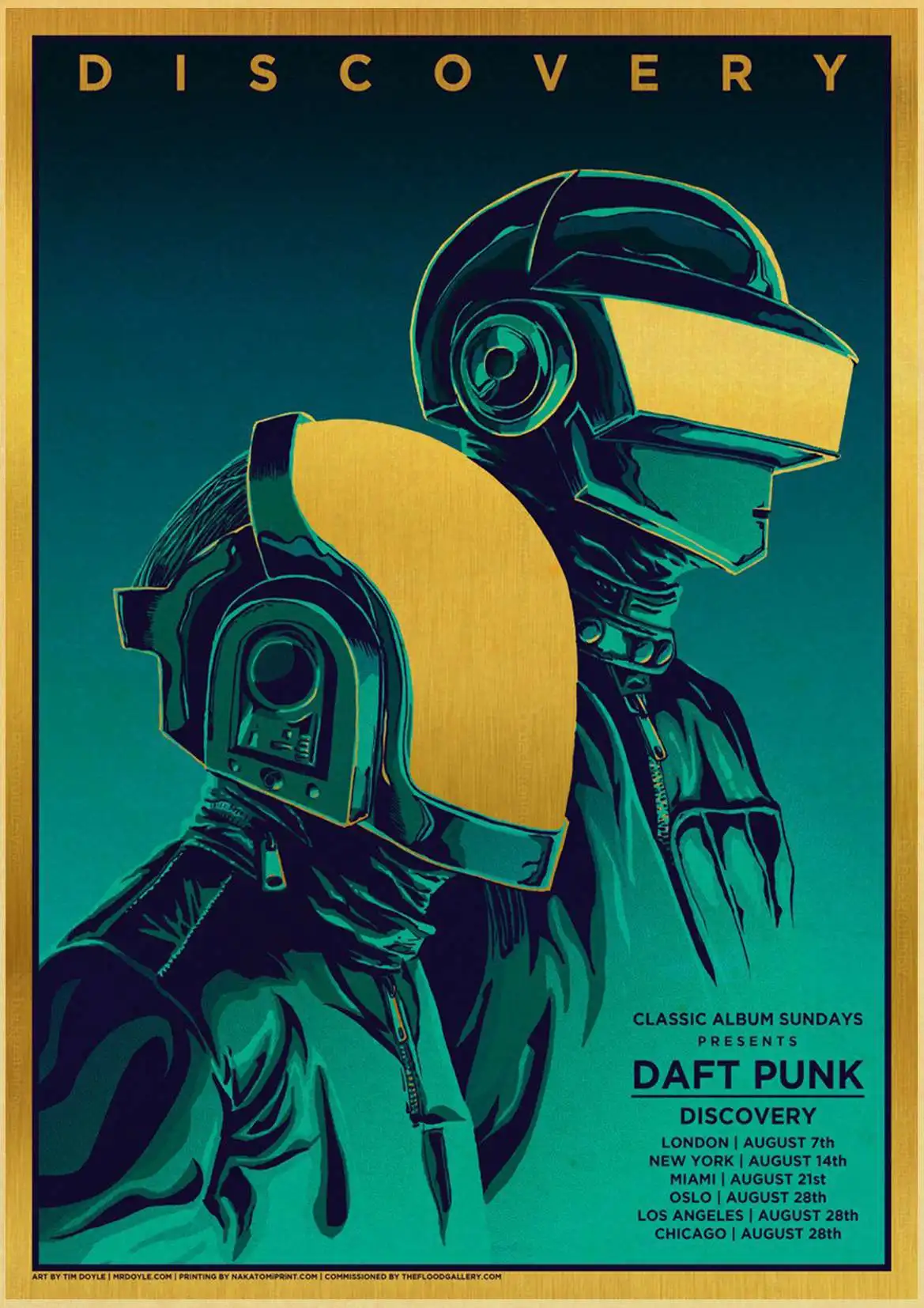 Daft панк-рок постер с музыкальной Группой высокого качества печатная живопись Ретро плакат домашний декор художественный плакат