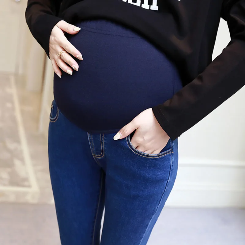 Одежда для беременных джинсовые штаны с колокольчиками Новинка Весна 2019 Брюки