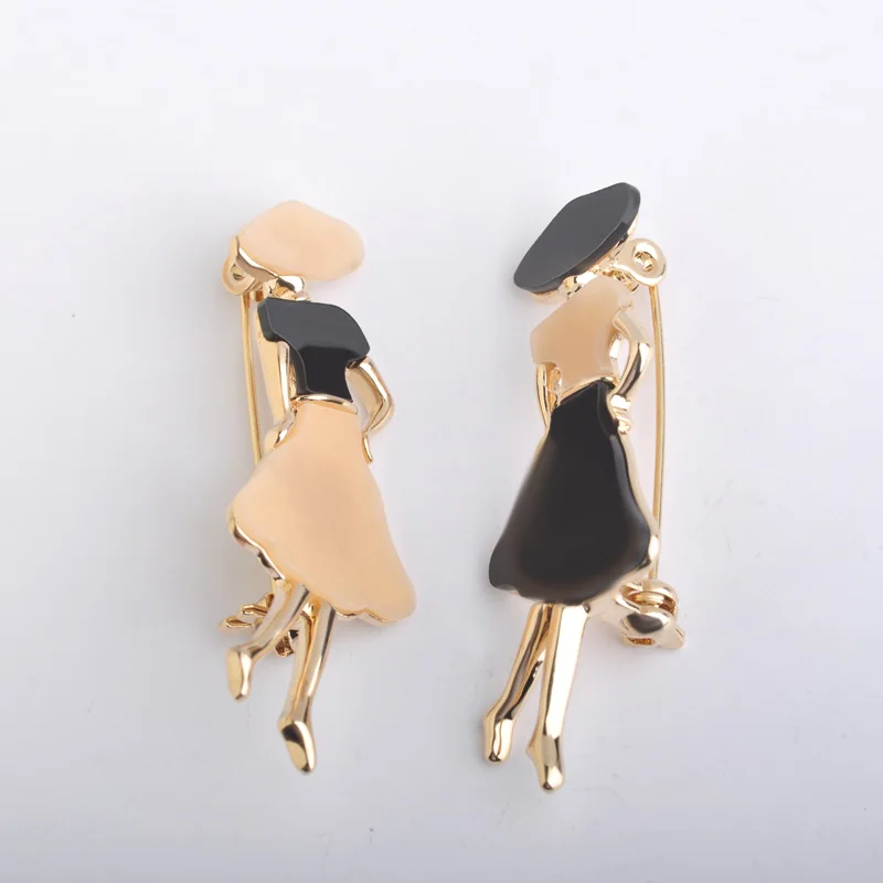 Милый Мультфильм Фигура Брошь Женщины Свитер Рубашки Броши Акриловые Металла 18 К