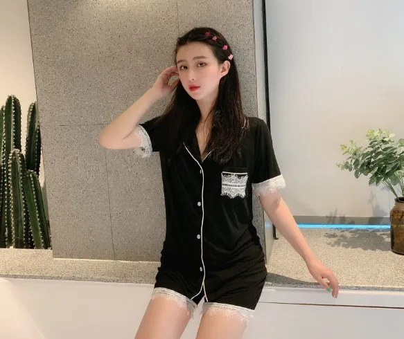 Женское кружевное хлопковое ночное белье из модала удобная домашняя одежда для