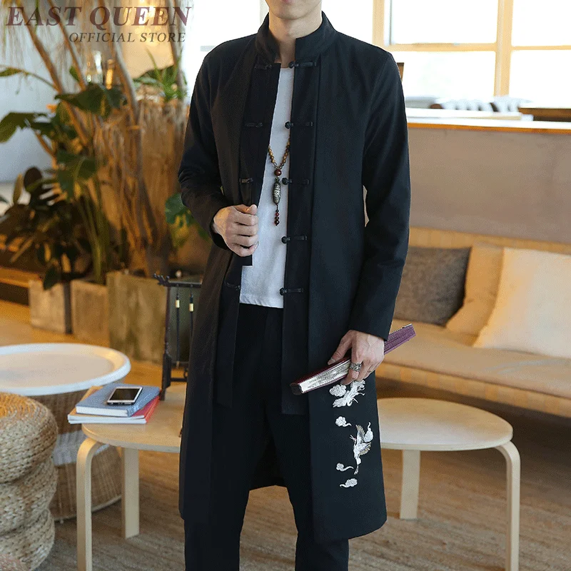 

Traditional chinese clothing for men male Chinese mandarin collar shirt blouse wushu kung fu outfit China shirt tops FF1097