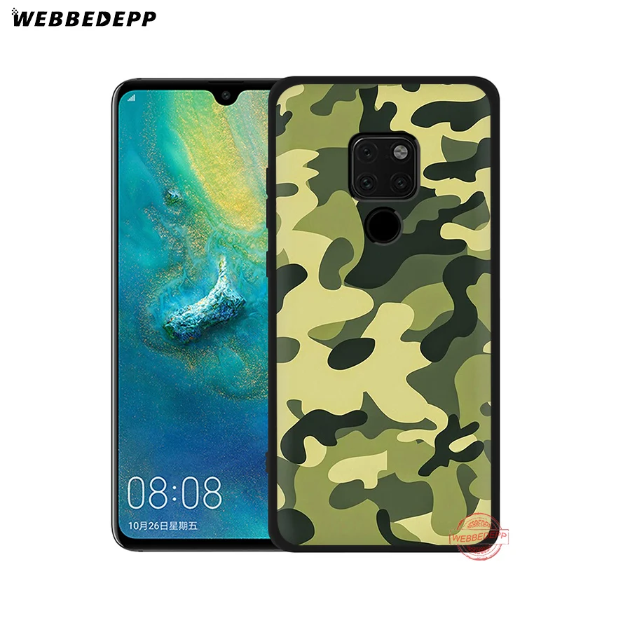 WEBBEDEPP камуфляжный армейский мягкий чехол с рисунком для Huawei Mate 30 10 20 Pro Lite Nova 2i 3 3i 4