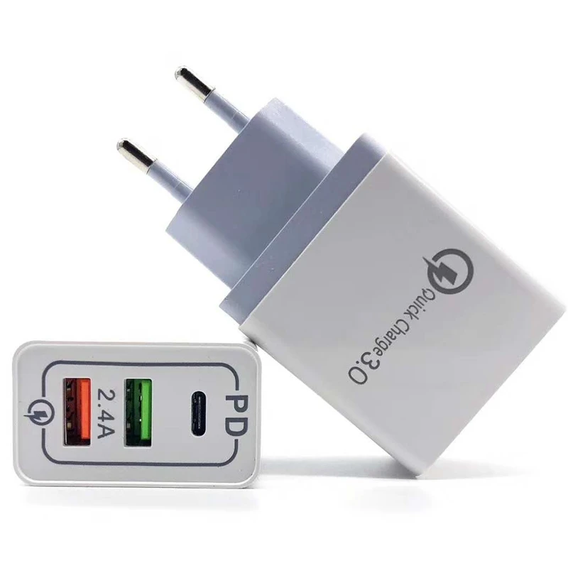 5 V 2.4A QC 3 0 быстрое зарядное устройство для iPhone кабель Micro USB EU/US Plus Lightning type C |