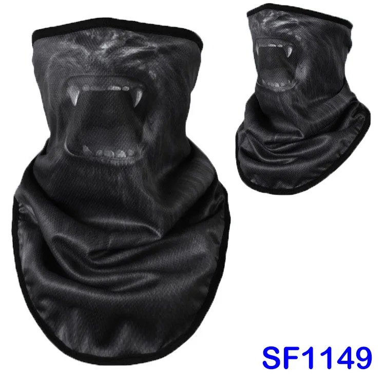 SF1149 Флисовые Слюнявчики для катания на лыжах и сноуборде с животными, маска для всего лица для мужчин, теплый треугольный 3D шарф с принтом для женщин, лыжная маска FJ43 - Цвет: SF1149