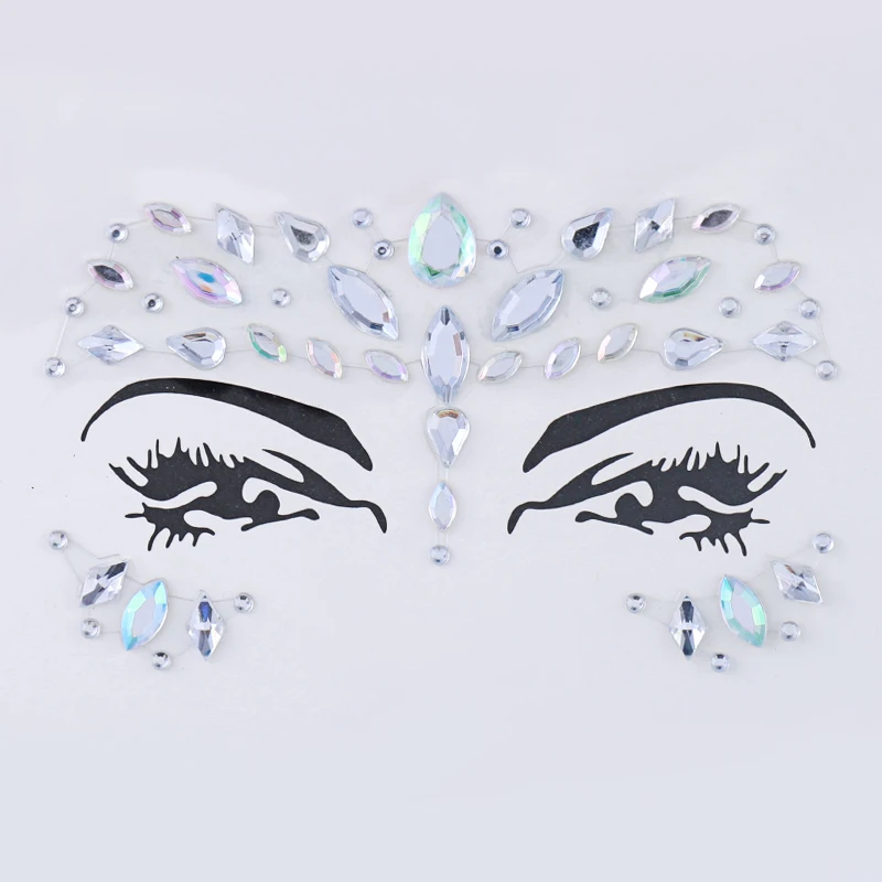 Временные татуировки флэш лицо ювелирные изделия горный хрусталь Декоративные