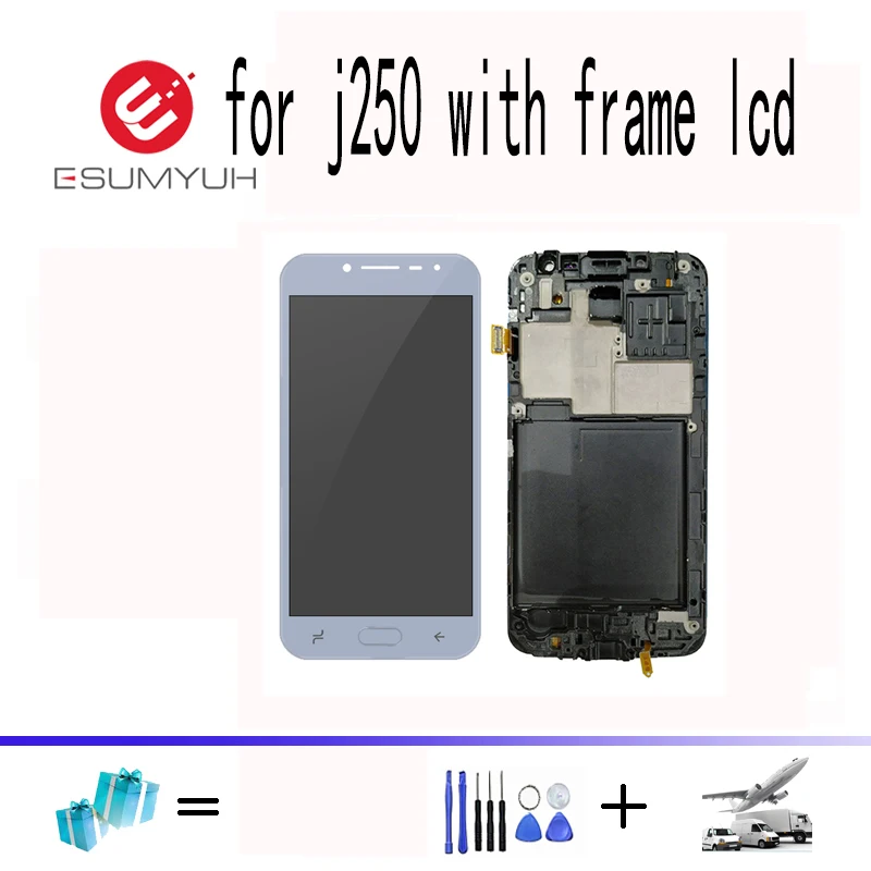 TFT LCD для Samsung Galaxy J2 Pro 2018 J250 J250F SM J250F/DS сенсорный экран дигитайзер в сборе рамка