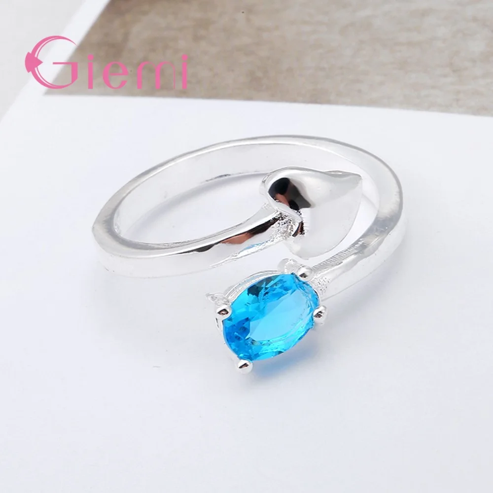 Изысканное романтическое Открытое кольцо в форме сердца регулируемого размера