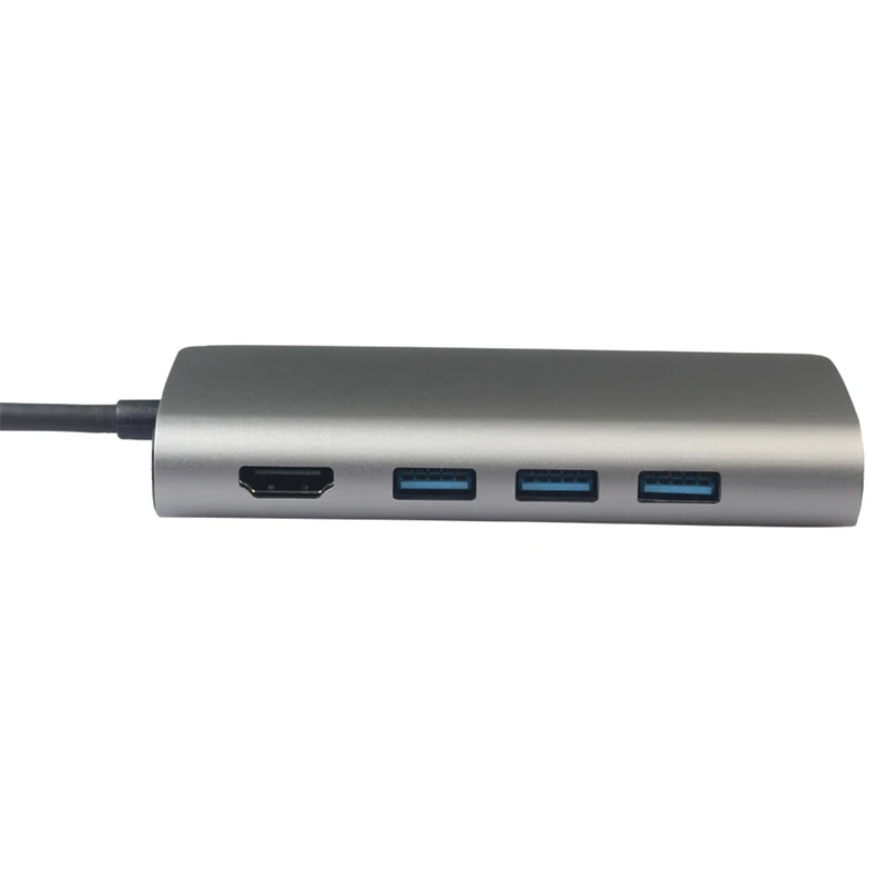 8 в 1 Usb 3 0 Type C концентратор для Ethernet + 4K видео Hdmi Pd Rj45 зарядный порт адаптер слот