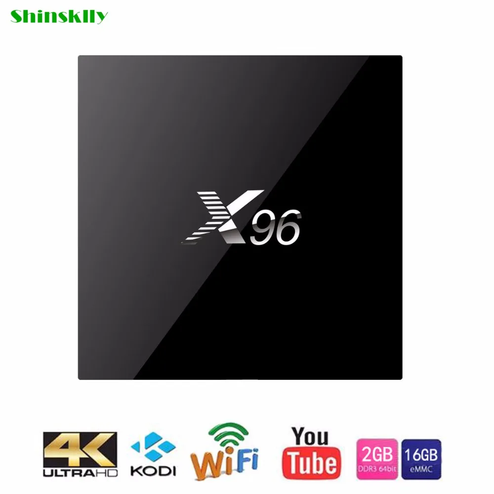 X96 Android 6 0 ТВ приставка Макс 2 Гб ОЗУ + 16 ПЗУ Amlogic S905X четырехъядерный wifi HDMI 4K * 2K HD