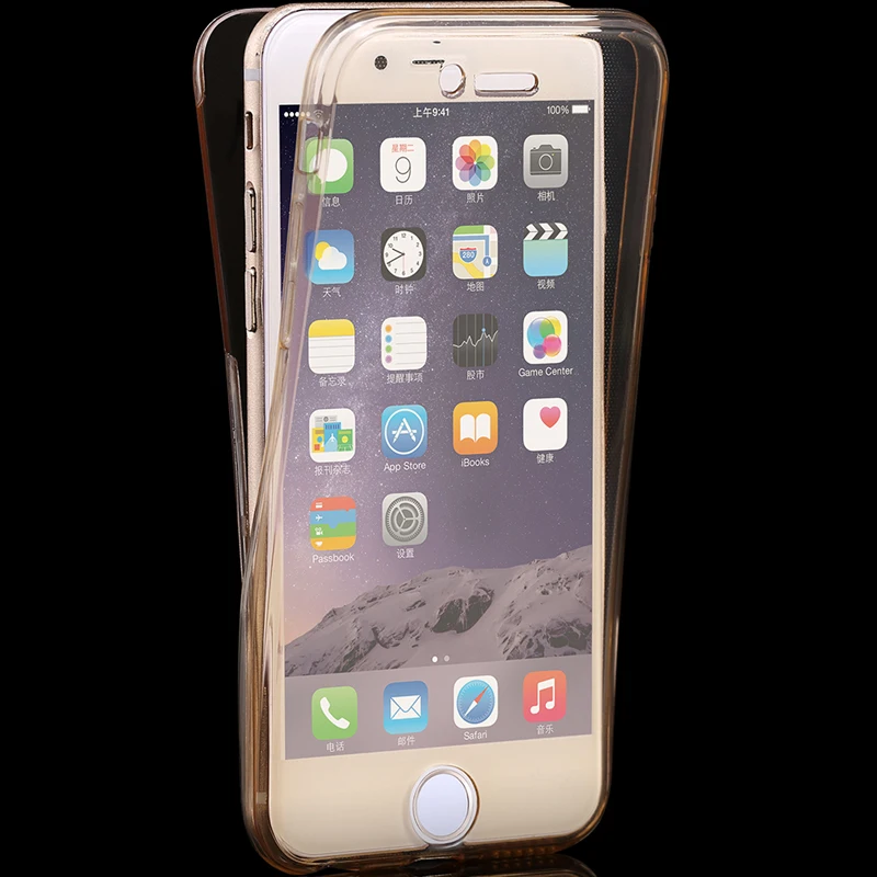 Для Apple iPhone 6 6S 7 Plus противоударный Гибридный задний + передний Резиновый ТПУ
