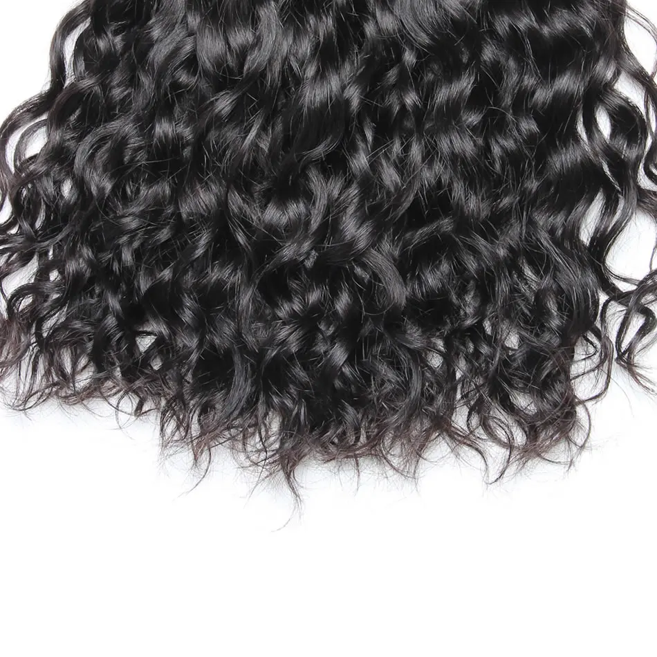Волнистые волнистые волосы для наращивания Volys натуральные черные Remy 1/3/4 шт.