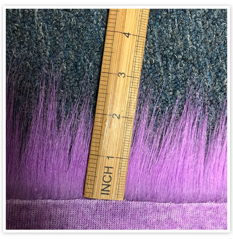 Luxury purple 9cm plush faux fur fabric for winter coat vest stage cosplay decor long fur fabric tissue DIY 150*50cm 1pc SP5419
