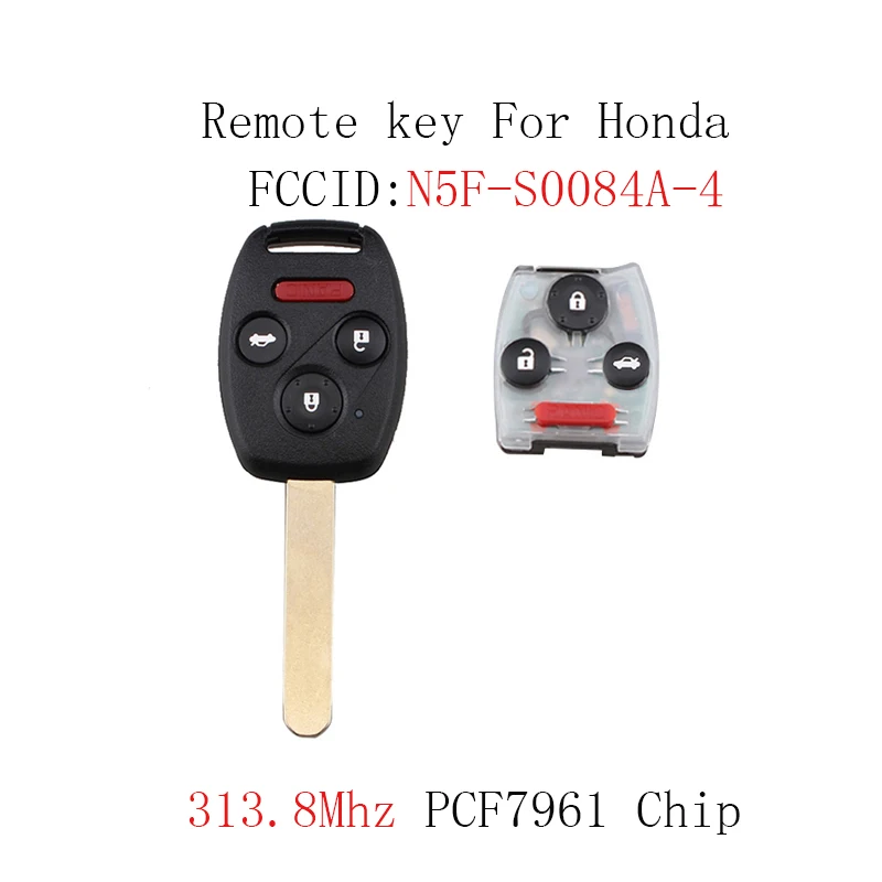 Горбин N5F S0084A дистанционный Автомобильный ключ для Honda Civic EX Si 2006 2007 2008 2009 2010 2011