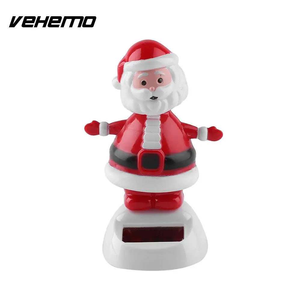 Santa Claus Автомобиль на солнечных батареях автоматически качается игрушка-животное Авто Креативные украшения подарок домашний Декор Рождественская декоративная кукла танцовщица Милая - Название цвета: Santa Claus