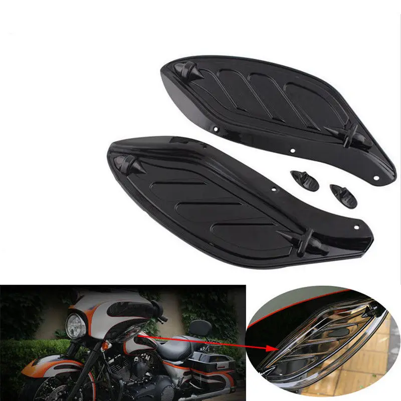 

Black Adjustable Wing Air Deflectors Fairing Side For Harley Electra Street Glide Tri Glide EFI FLHXI 96-13