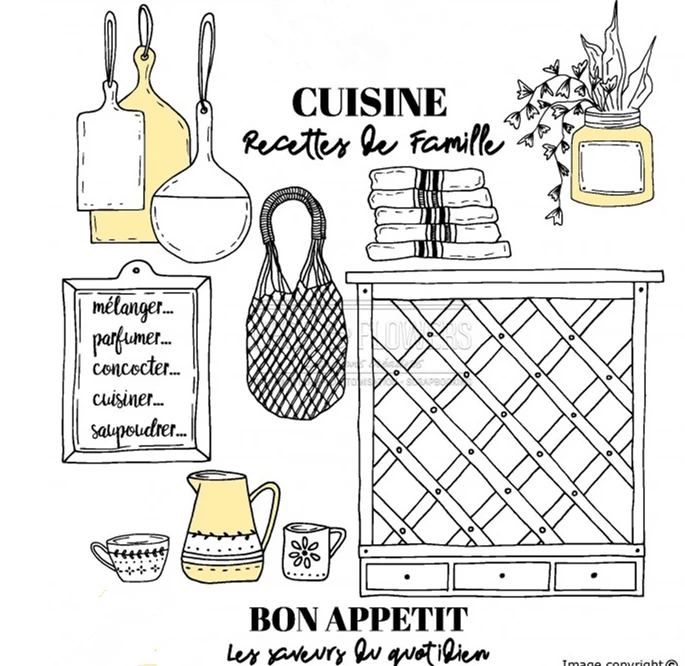 Французский чистый штамп для скрапбукинга прозрачный силиконовый прорезиненный