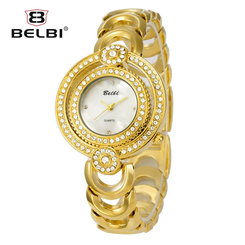 Роскошные бриллиантовые женские часы брендовые водонепроницаемые кварцевые