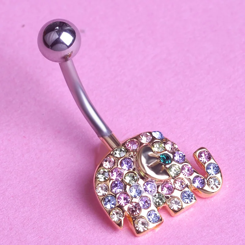 Эффектные маленькие пирсинг слона пупка кольца сексуальные ювелирные изделия