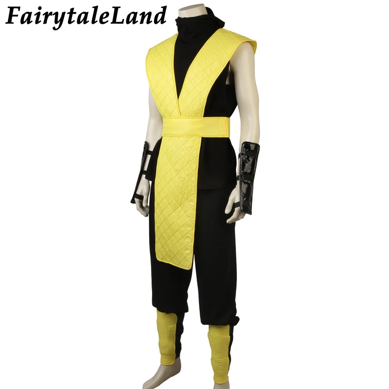 Маскарадный костюм Mortal Kombat X Scorpion, костюмы на Хэллоуин, маскарадный костюм на заказ, костюм скорпиона, популярная игра, костюм Mortal Kombat