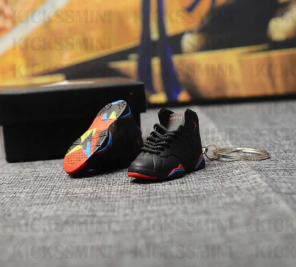 Дропшиппинг наивысшего качества AJ7 Raptors тапки брелки 1/6 масштаб 3D Мини тапки для обуви JORDAN Брелок Кукла аксессуар