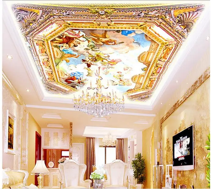 Custom 3d photo wallpaper ceiling murals The hotel is decorated mural background wall home decor | Обустройство дома