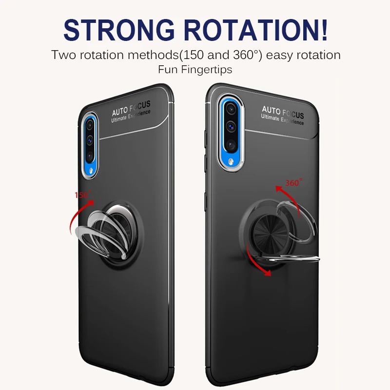 Роскошный чехол для телефона Magentic с автомобильным кольцом Samsung Galaxy A50 A10 A20 A30 A40 A70