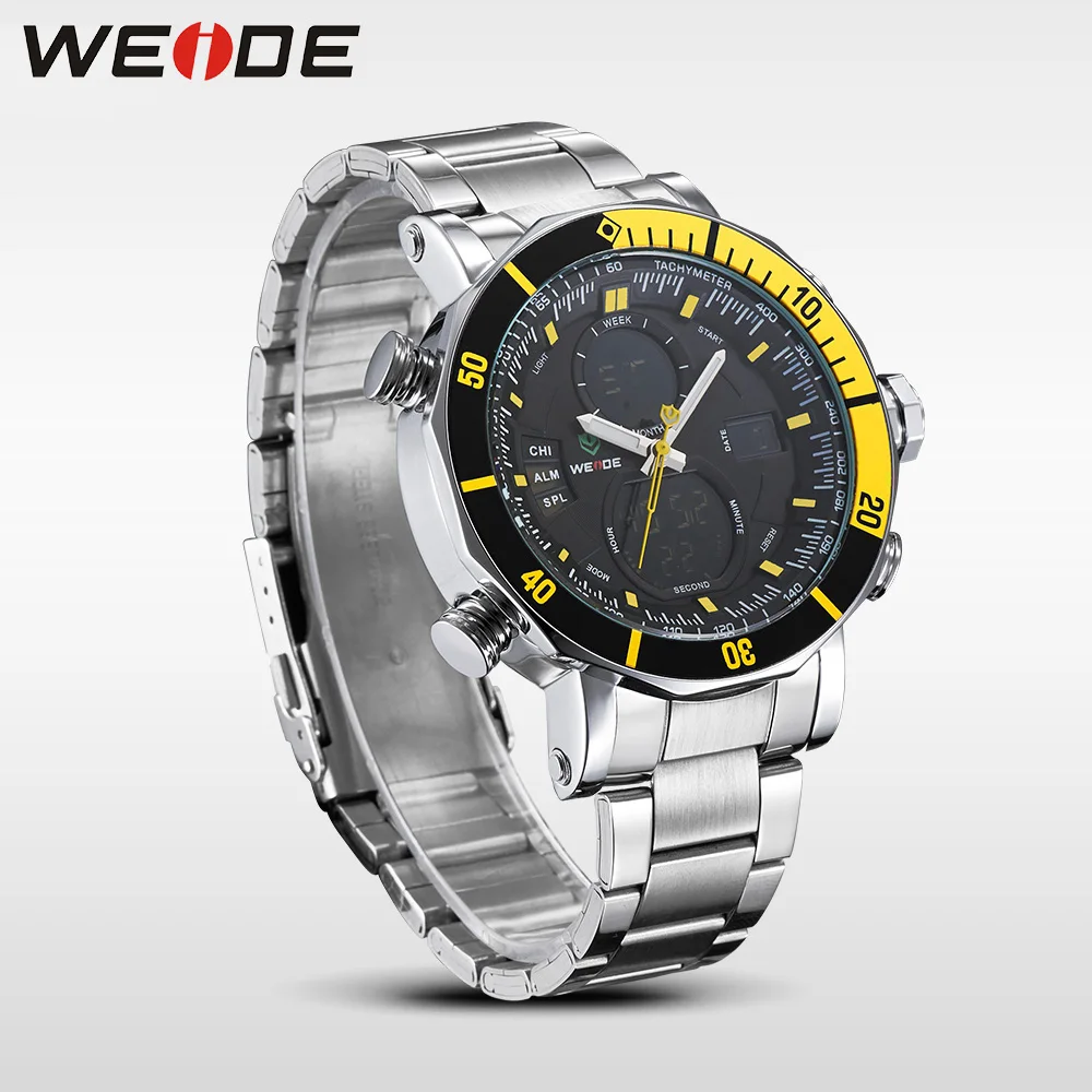 WEIDE Наручные Мужские Часы Спортивные Водонепроницаемые 30 М Люксовый Бренд