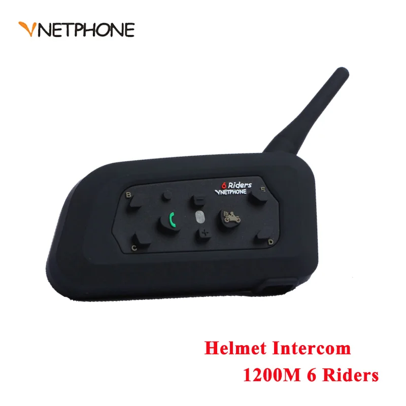 Vnetphone 2018 V6 1200M шлем bluetooth гарнитура Интерком для мотоцикла 6 всадников BT