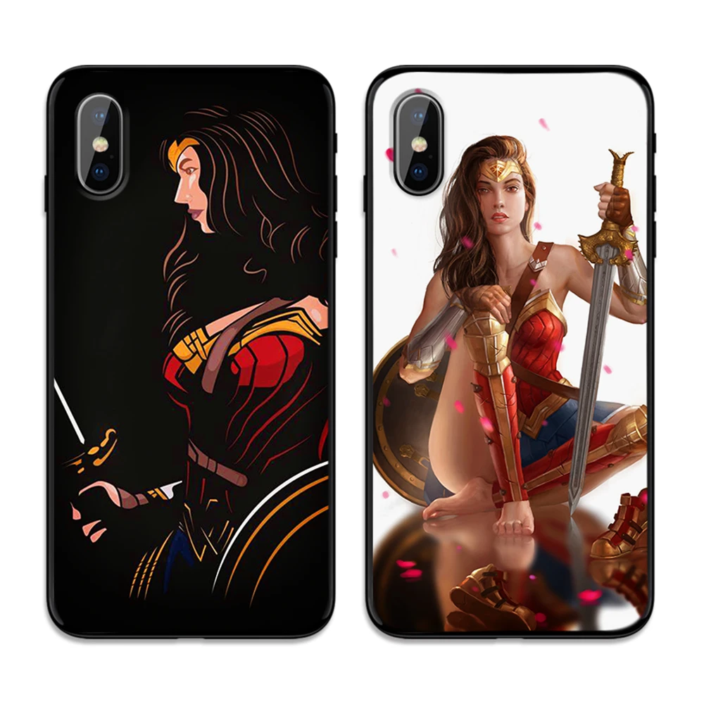 Justice League Wonder Woman мягкая термополиуретановая крышка-чехол для Apple iPhone 6 6S 7 8 Plus 5 5S SE X