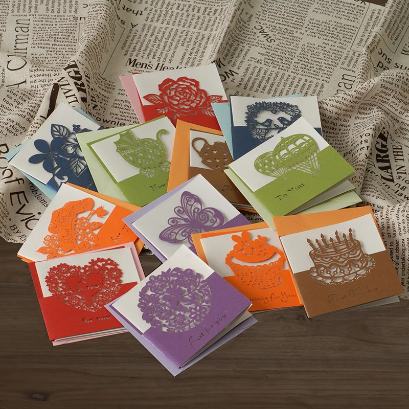 

12pcs Mini Greeting Cards Multi-purpose Baby/Birthday/Best Wishes Cards