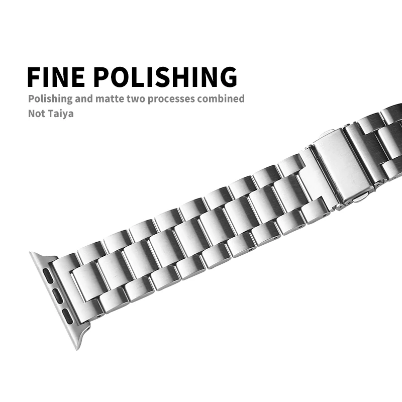 Ремешок из нержавеющей стали для Apple Watch Band Series 3/2/1 38 мм 42 металлический спортивный