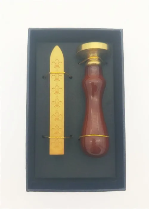 Wood handle set Подгонянный воск штамп в подарочной коробке с воском, Ретро стиль уплотнения воск штамп набор, Делюкс Подарочный Набор 26 alphets, поздравительные слова на выбор - Цвет: Wood handle set