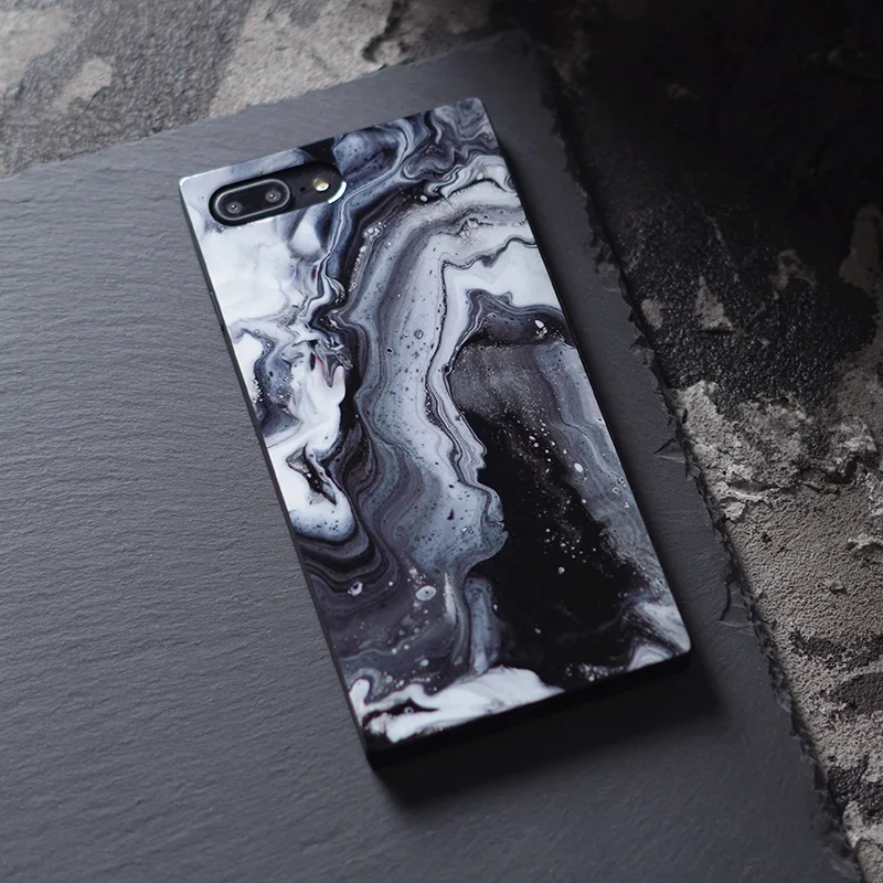 AKI Marble Phone Case for Cover iPhone 7 Luxury Granite Stone Pattern Soft Cilicone Conque 8 6 6s Plus X |