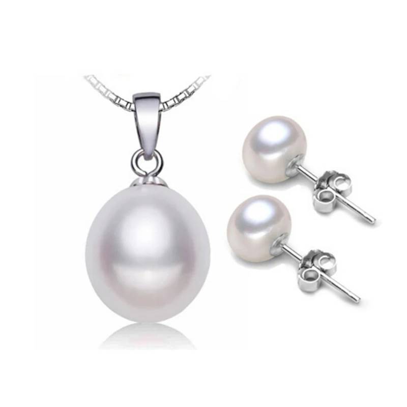 Подвеска из серебра 925 пробы с пресноводным жемчугом|jewelry sets|fine jewelryset for women |