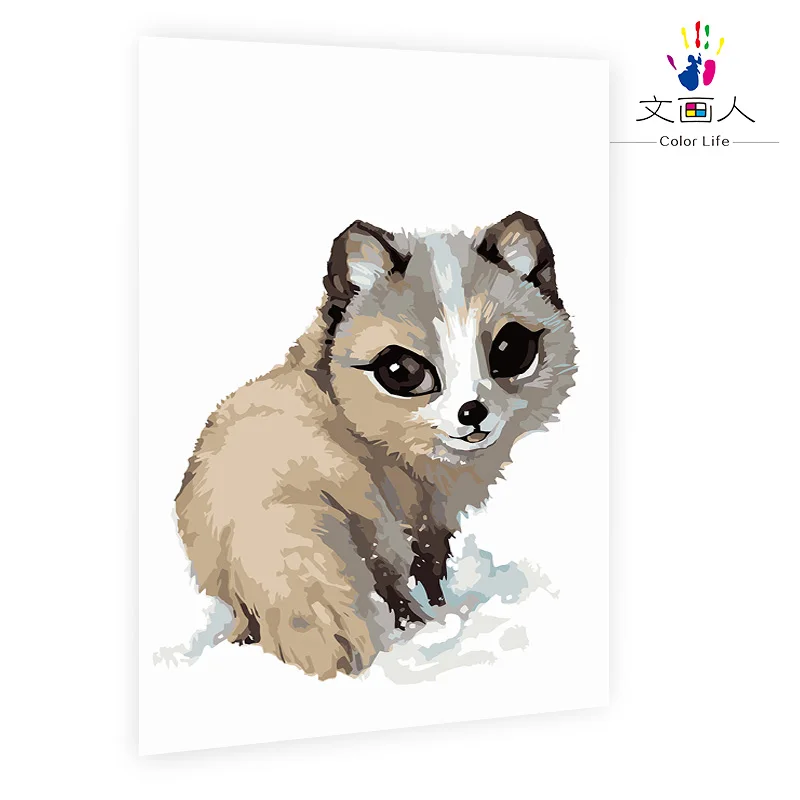 Животным &quotЛиса&quot &quotСделай сам цифровая масляная краска живописи по номерам с